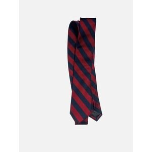 Crewcuts Necktie Kids 42in Red Navy Blue Striped Silk Preppy Formal Classic
